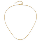 Leslie's 14K 1mm Spiga 1in+1in Adjustable Chain - Image 4