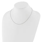 Leslie's 14K White Gold 1mm Spiga 1in+1in Adjustable Chain - Image 3