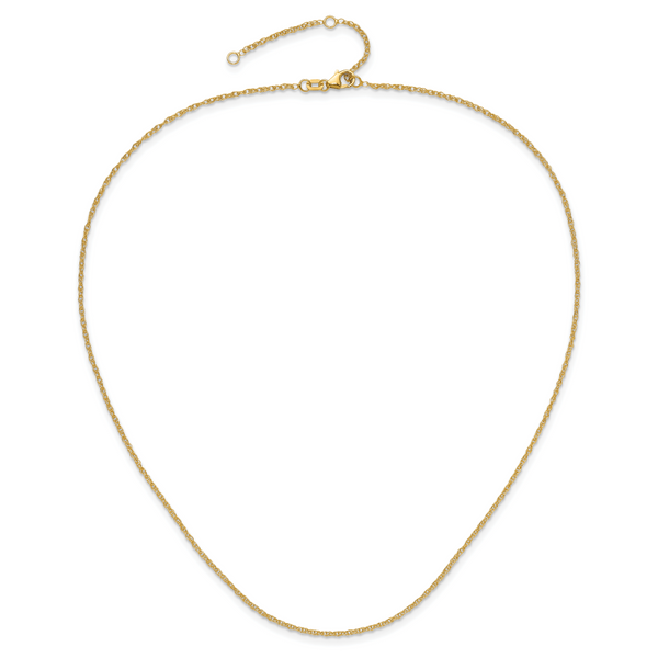 Leslie's 14k 1.5mm D/C Loose Rope 1in+1in Adjustable Chain - Image 4