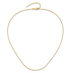 14K Leslie's 1.25mm Singapore 1in+1in Adjustable Chain - Image 4