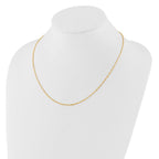 14K 1.5mm Singapore 1in+1in Adjustable Chain - Image 5