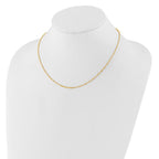 14K 1.5mm Singapore 1in+1in Adjustable Chain - Image 3
