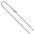 Leslie's 14K White Gold 1.5mm Singapore 1in+1in Adjustable Chain