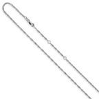 Leslie's 14K White Gold 1.5mm Singapore 1in+1in Adjustable Chain - Image 2