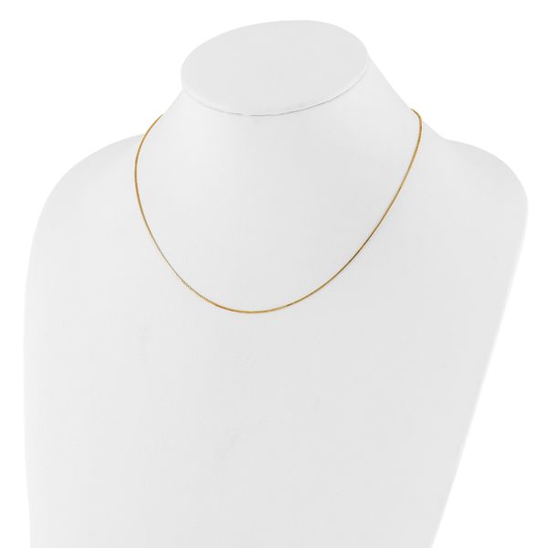 Leslie's 14K .7mm Box 1in+1in Adjustable Chain - Image 3