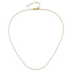 Leslie's 14K .7mm Box 1in+1in Adjustable Chain - Image 4