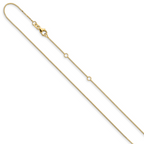 Leslie's 14K .7mm Box 1in+1in Adjustable Chain - Image 2