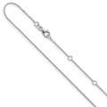 Leslie's 14K White Gold .7mm Box 1in+1in Adjustable Chain Adjustable