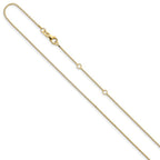 Leslie's 14K .85mm Box 1in+1in Adjustable Chain - Image 2
