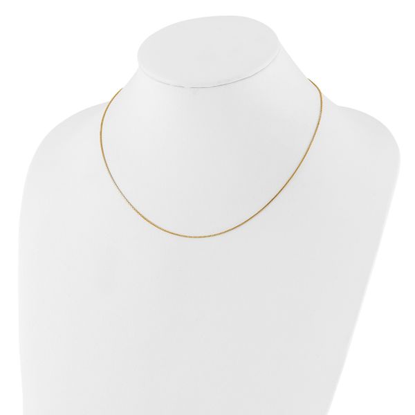 Leslie's 14K .85mm Box 1in+1in Adjustable Chain - Image 3