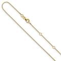 Leslie's 14K .85mm Box 1in+1in Adjustable Chain