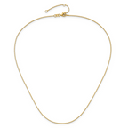 Leslie's 14K .85mm Box 1in+1in Adjustable Chain - Image 4