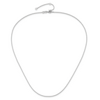 Leslie's 14K White Gold .85mm Box 1in+1in Adjustable Chain - Image 4