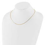 Leslie's 14K .95mm Box 1in+1in Adjustable Chain - Image 3