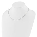 Leslie's 14K White Gold .95mm Box 1in+1in Adjustable Chain - Image 3