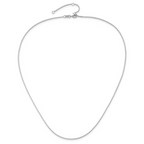 Leslie's 14K White Gold .95mm Box 1in+1in Adjustable Chain - Image 4