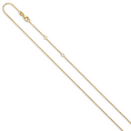Leslie's 14k 1.2mm Flat Cable 1in+1in Adjustable Chain - Image 2