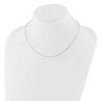 Leslie's 14k White Gold 1.2mm Flat Cable 1in+1in Adjustable Chain - Image 3