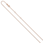 Leslie's 14k Rose Gold 1.2mm Flat Cable 1in+1in Adjustable Chain - Image 2