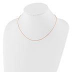 Leslie's 14k Rose Gold 1.2mm Flat Cable 1in+1in Adjustable Chain - Image 3