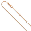 Leslie's 14k Rose Gold 1.25mm Round Cable 1in+1in Adjustable Chain