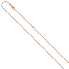 Leslie's 14k Rose Gold 1.25mm Round Cable 1in+1in Adjustable Chain - Image 2