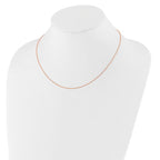 Leslie's 14k Rose Gold 1.25mm Round Cable 1in+1in Adjustable Chain - Image 3