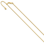 Leslie's 14K Adjustable 1mm Quadra Wheat Chain - Image 2