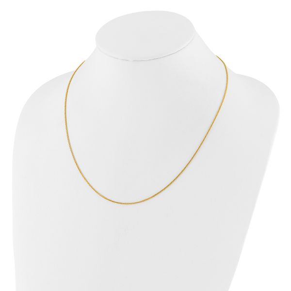 Leslie's 14K Adjustable 1mm Quadra Wheat Chain - Image 3