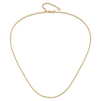 Leslie's 14K Adjustable 1mm Quadra Wheat Chain - Image 4