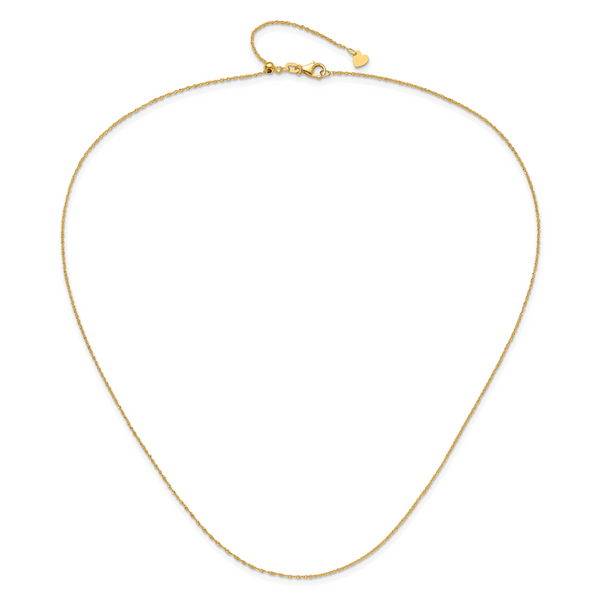 Leslie's 14K Adjustable .95mm Sparkle Singapore Chain - Image 4