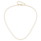 Leslie's 14K Adjustable .95mm Sparkle Singapore Chain - Image 4