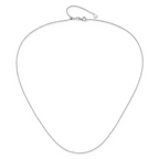 Leslie's 14K White Gold Adjustable .95mm Sparkle Singapore Chain - Image 4