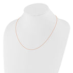 Leslie's 14K Rose Gold Adjustable 1mm D/C Cable Chain - Image 3