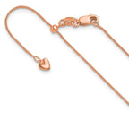 Leslie's 14K Rose Gold Adjustable .85mm Wheat Chain