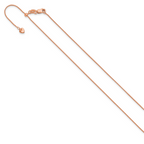 Leslie's 14K Rose Gold Adjustable .85mm Wheat Chain - Image 2