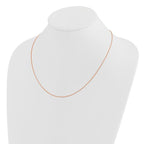Leslie's 14K Rose Gold Adjustable .85mm Wheat Chain - Image 3