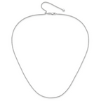 Leslie's 14K White Gold Adjustable 1.35mm Round Box Chain - Image 3