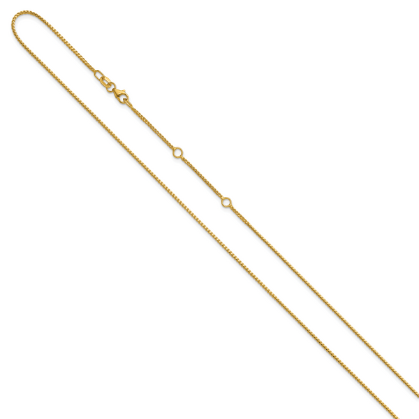 Leslie's 14K 1.1mm Franco 1in+1in Adjustable Chain - Image 2