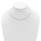 Leslie's 14K 1.1mm Franco 1in+1in Adjustable Chain - Image 3