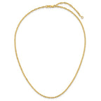 Leslie's 14K 1.1mm Franco 1in+1in Adjustable Chain - Image 4