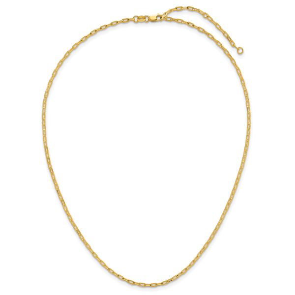 Leslie's 14K 1.1mm Franco 1in+1in Adjustable Chain - Image 4