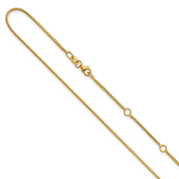Leslie's 14K 1.1mm Franco 1in+1in Adjustable Chain