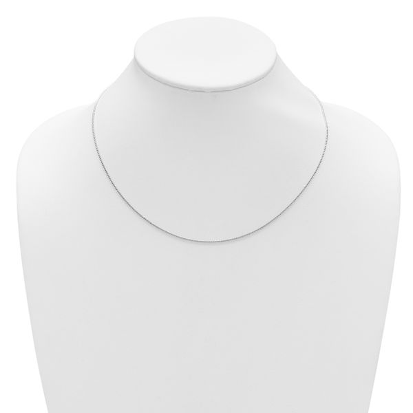Leslie's 14K White Gold 1.1mm Franco 1in+1in Adjustable Chain - Image 5