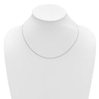 Leslie's 14K White Gold 1.1mm Franco 1in+1in Adjustable Chain - Image 5