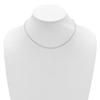 Leslie's 14K White Gold 1.25mm Franco 1in+1in Adjustable Chain - Image 3