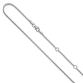 Leslie's 14K White Gold 1.25mm Franco 1in+1in Adjustable Chain