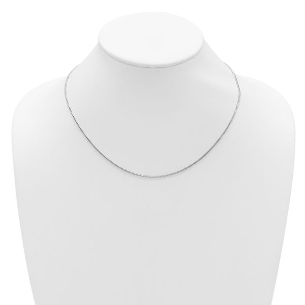 Leslie's 14K White Gold 1.25mm Franco 1in+1in Adjustable Chain - Image 5