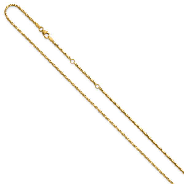 Leslie's 14K 1.5mmmm Franco 1in+1in Adjustable Chain - Image 2