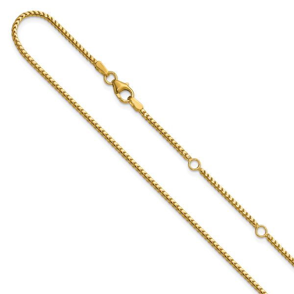 Leslie's 14K 1.5mmmm Franco 1in+1in Adjustable Chain